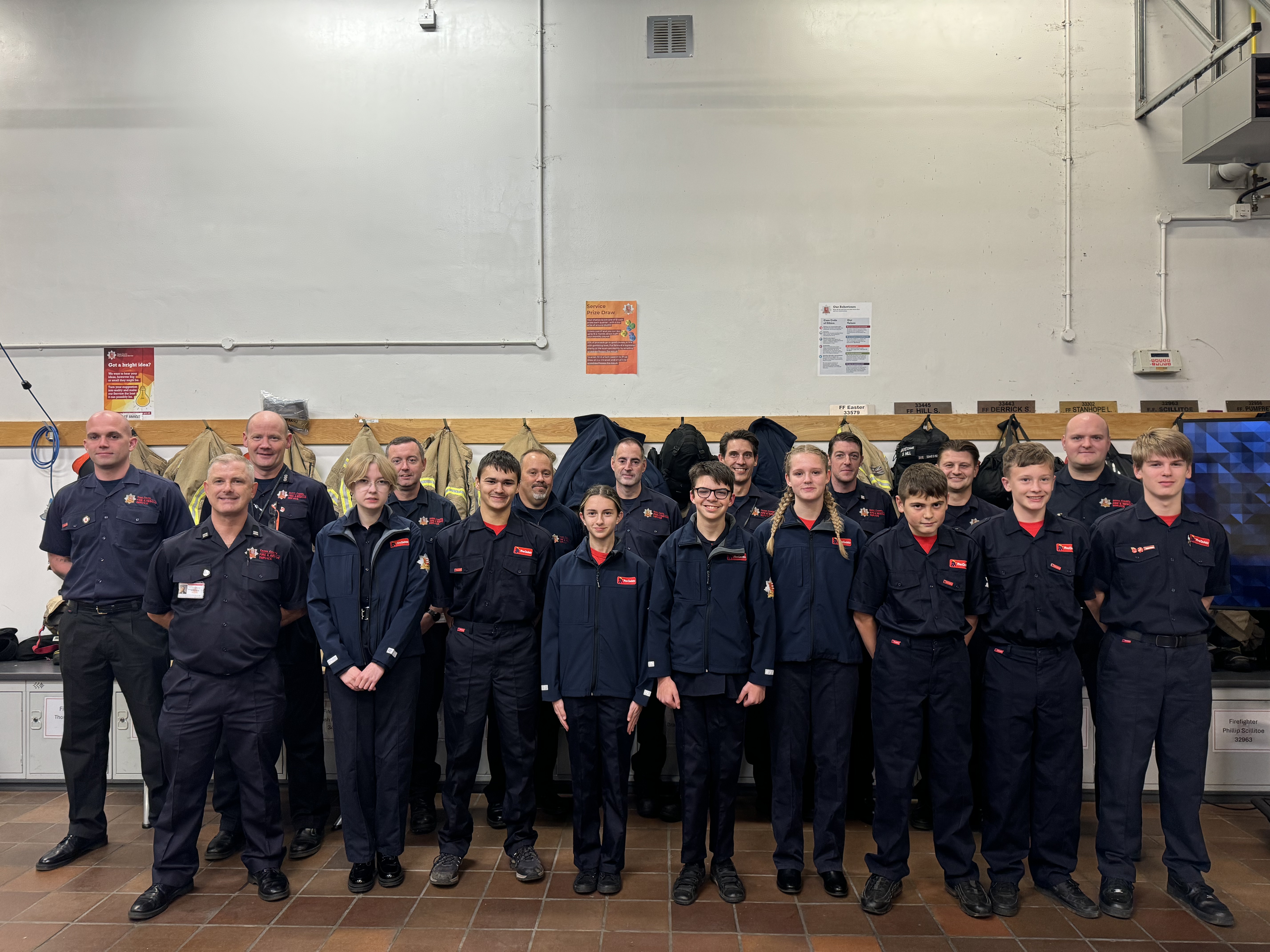 Fire Cadets and Instructors at Halstead