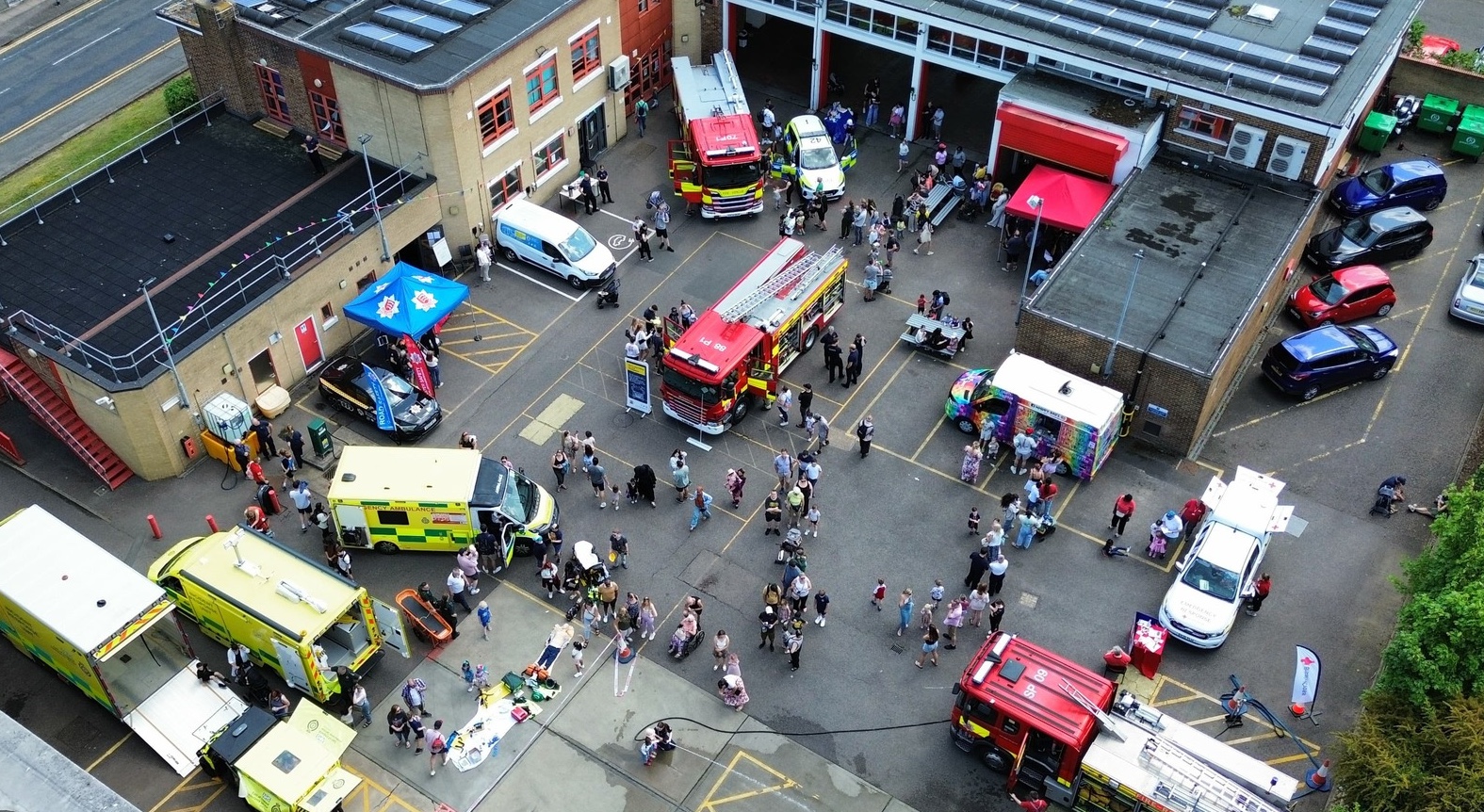 aerial view of Harlow open day v2