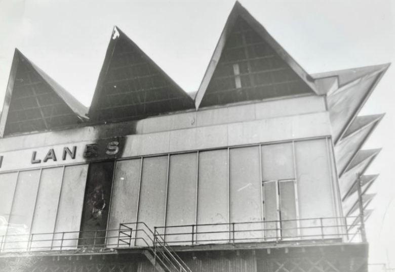 Burned out pavilion on Southend Pier after a fire