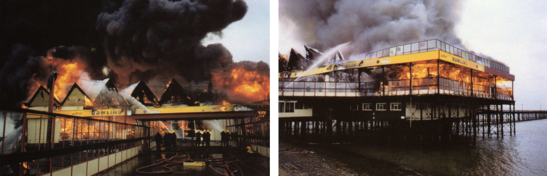 A fire on Southend Pier