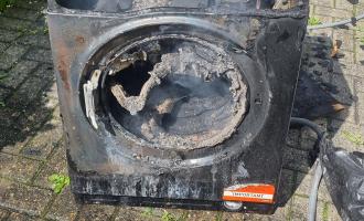 The burnt out washing machine