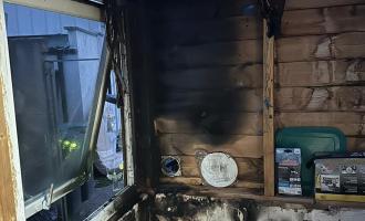 Tumble dryer fire in utility room