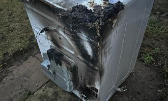 Tumble dryer fire in utility room