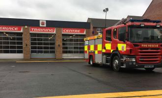 Witham training centre with fire engine 