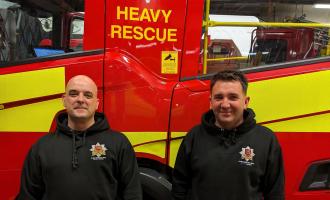 Firefighters Thomas Bunting and Steven Small Blue Watch Chelmsford
