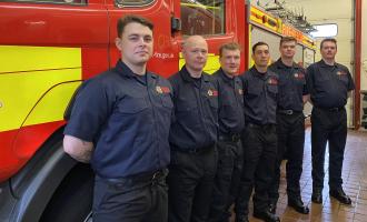 Our six new firefighters at Maldon Fire Station