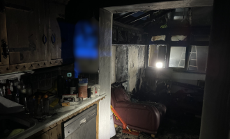 Fire damaged home