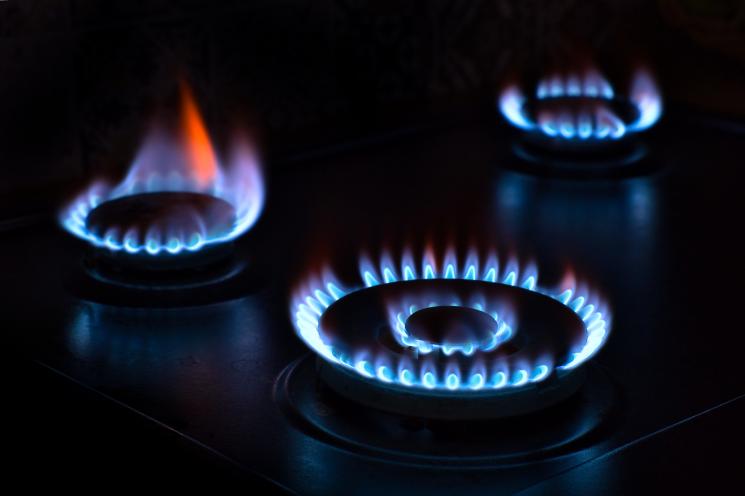 Gas hob - blue flame