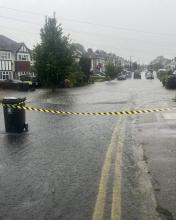 20220817 River Road Buckhurst Hill Flooding 1
